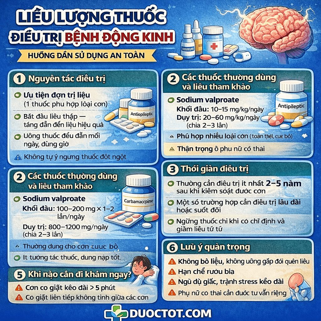 Triệu chứng động kinh và thuốc điều trị